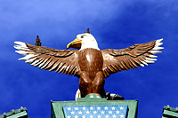 Eagle statue on top of Goldtown